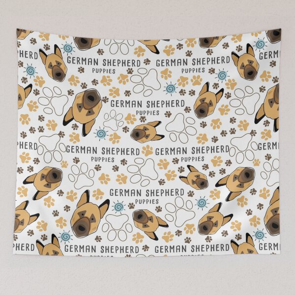 Item preview, German Sheppard Dog Doggie Puppy Pet Pattern designed and sold by Draculaura2009.