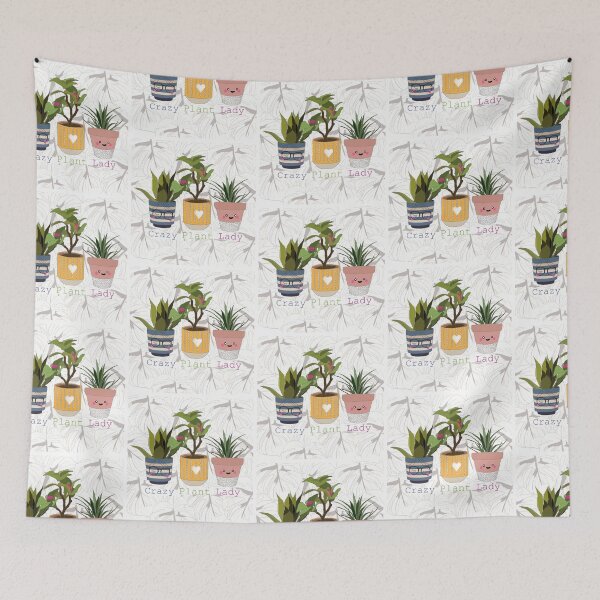 Item preview, Crazy plant lady, plant pots  designed and sold by Leatextileart.