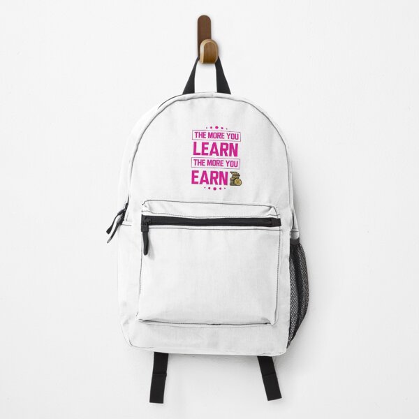Item preview, The more you learn the more you earn (Pink in White) designed and sold by ResuWreck.