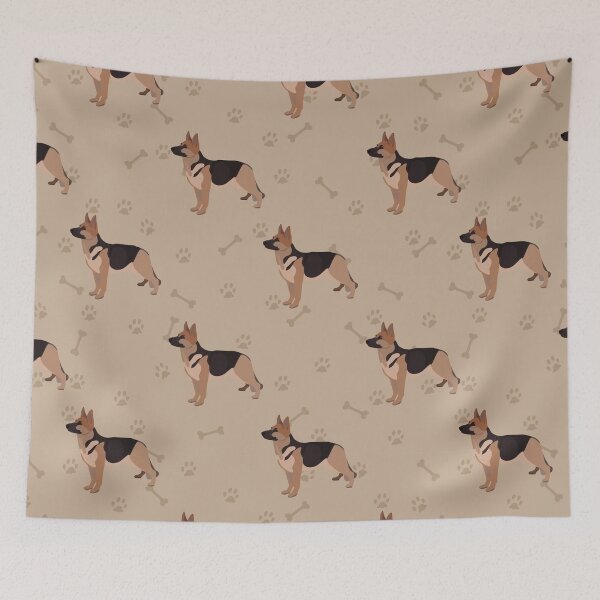 Item preview, German Sheppard Dog Doggie Puppy Pet Pattern designed and sold by Draculaura2009.