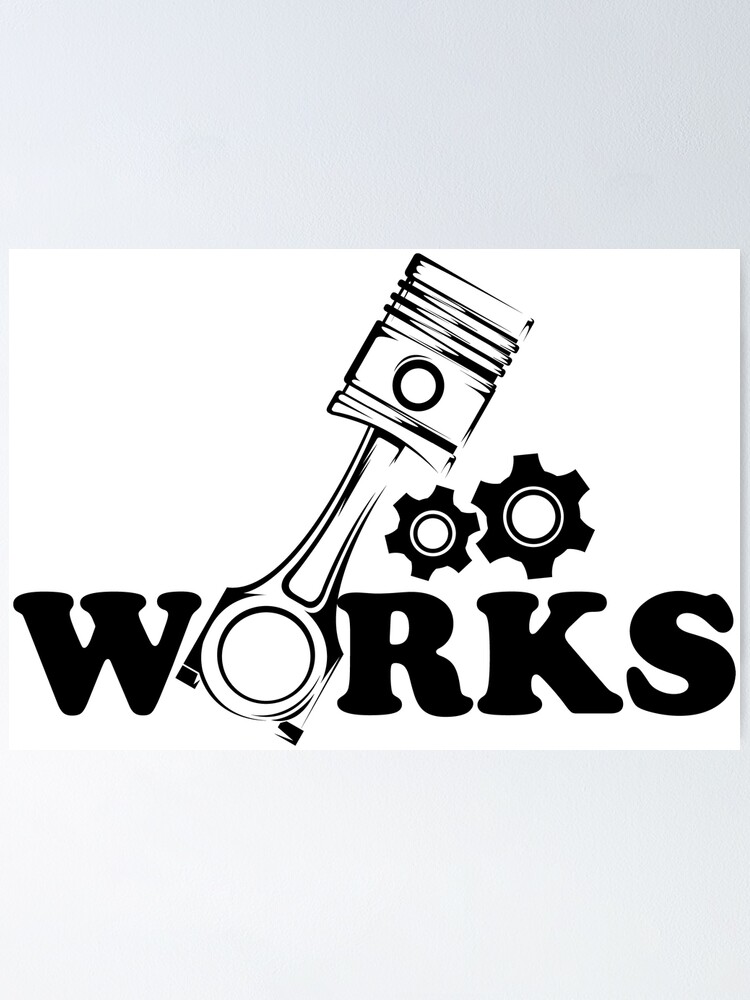 "Piston gear illustration of car engine" Poster for Sale by AndreMi