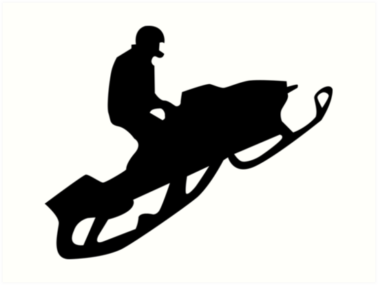 Download "snowmobile silhouettes" Art Print by asyrum | Redbubble