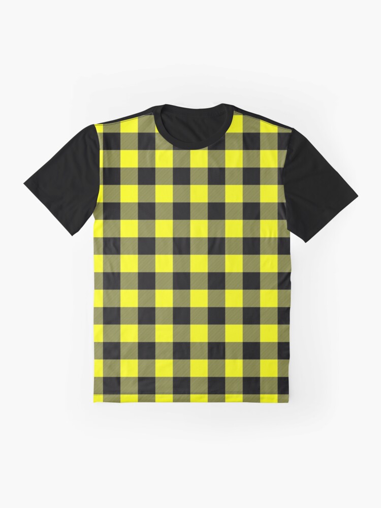 yellow black buffalo plaid shirt