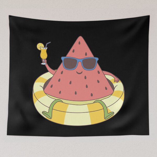 Item preview, Cute Watermelon Slice In A Swimming Ring  designed and sold by ttttee.