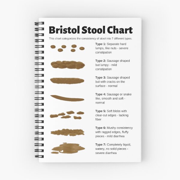 Item preview, Bristol Stool Chart for identifying bowel movement consistency designed and sold by Caregiverology.