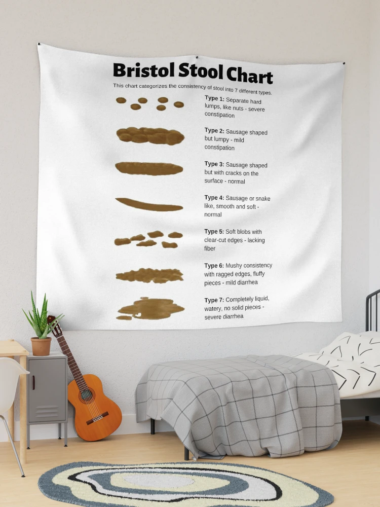 Bristol Stool Chart for identifying bowel movement consistency | Poster