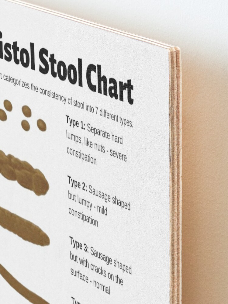 Bristol Stool Chart for identifying bowel movement consistency Hardcover  Journal for Sale by Caregiverology