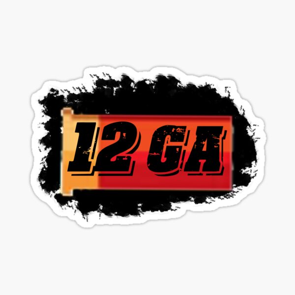 12 GA Vinyl Decal Sticker ammo can box label bullets shells shot gun bird buck