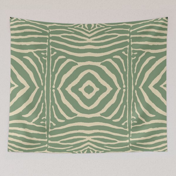 Artikelvorschau, Zebra Wild Animal Print 726 Sage Green and Beige entworfen und verkauft von tonymagnerart.