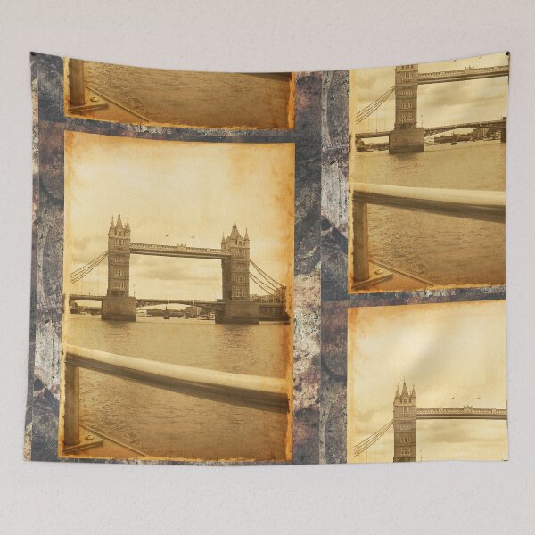 Item preview, Vintage Tower Bridge London England Sepia Photography Design designed and sold by EarthArtDesigns.