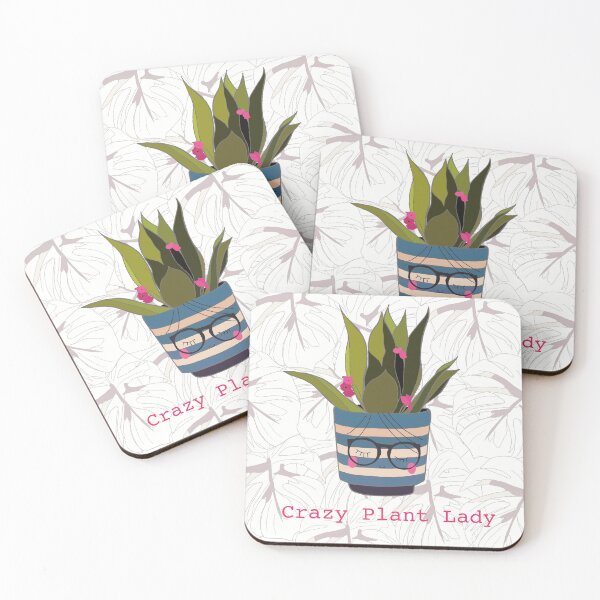 Item preview, Crazy plant lady with glasses  designed and sold by Leatextileart.