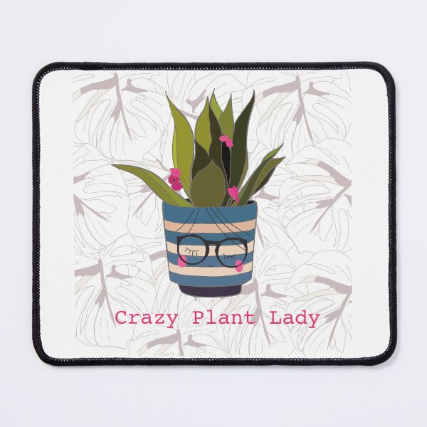 Item preview, Crazy plant lady with glasses designed and sold by Leatextileart.
