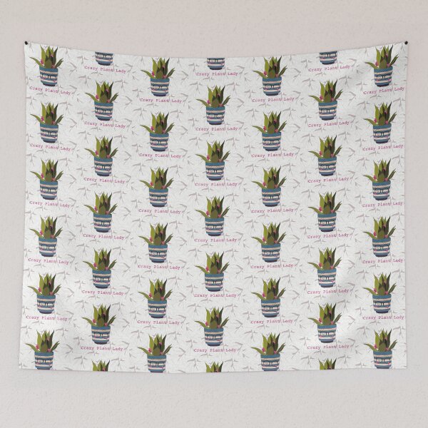 Item preview, Crazy plant lady with glasses  designed and sold by Leatextileart.