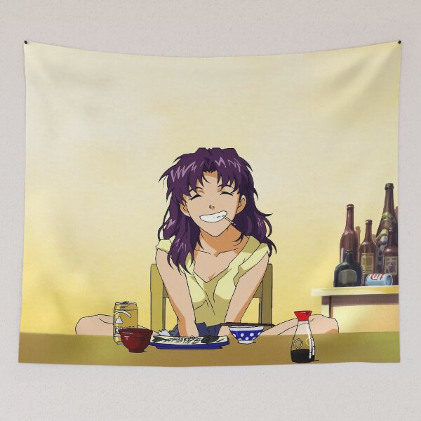 Aperçu de l'œuvre Sourire de Misato Katsuragi - Neon Genesis Evangelion créée et vendue par Anderson-Arte.
