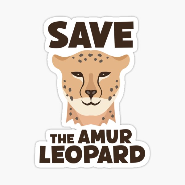 "Save The Amur Leopard" Sticker for Sale by ba3ksy | Redbubble