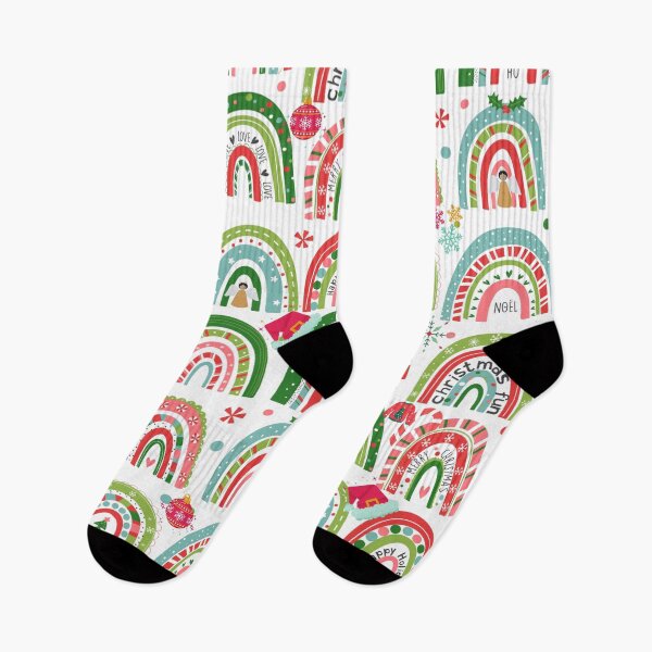 Item preview, Seamless Christmas Patterns With Cute Colored Rainbows designed and sold by adoredigitals.