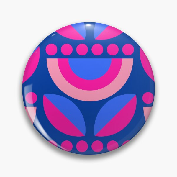 Item preview, Minimalist Floral in Blue + Pink designed and sold by latheandquill.