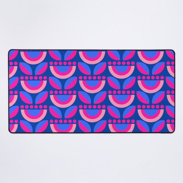 Item preview, Minimalist Floral in Blue + Pink designed and sold by latheandquill.