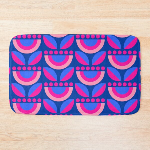 Item preview, Minimalist Floral in Blue + Pink designed and sold by latheandquill.