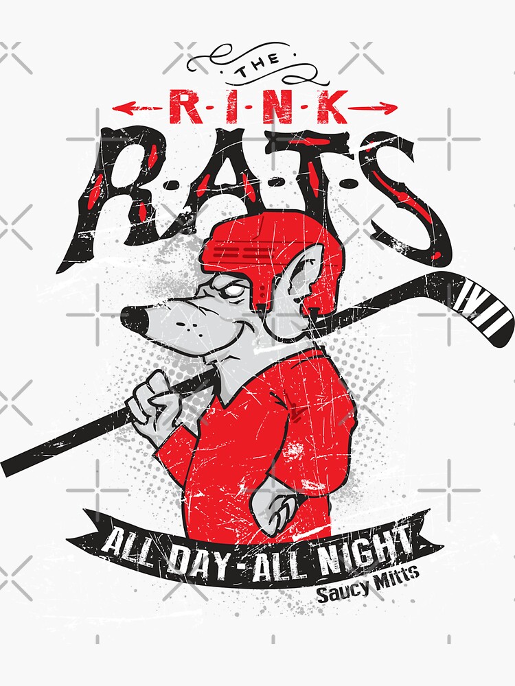 "Rink Rats Hockey" Sticker for Sale by SaucyMitts Redbubble