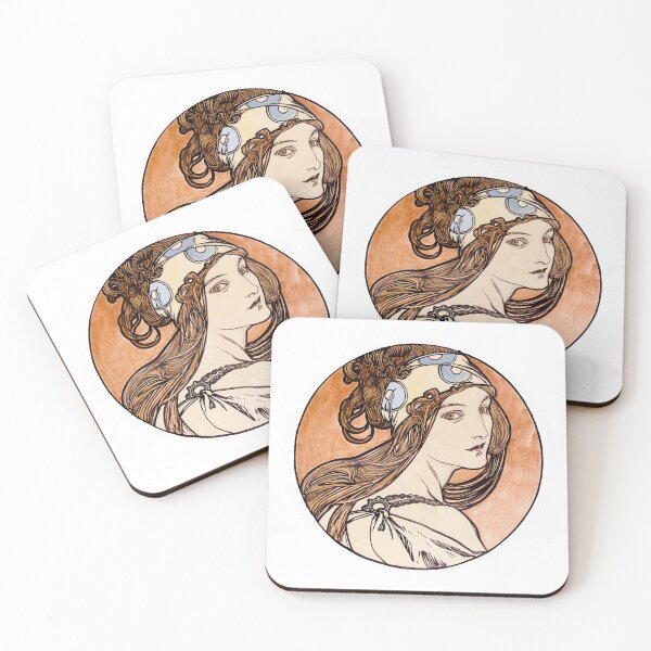 Item preview, Stained glass window art for the Fouquet boutique by Alphonse Maria Mucha designed and sold by mbuz90.