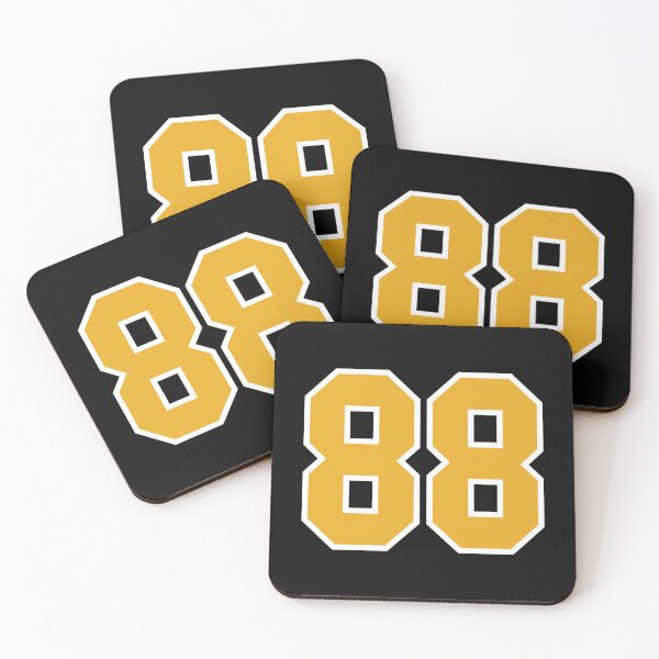 Item preview, 88 Black Gold White Sports Jersey Number Eighty-Eight Sticker designed and sold by heajosephgi3.