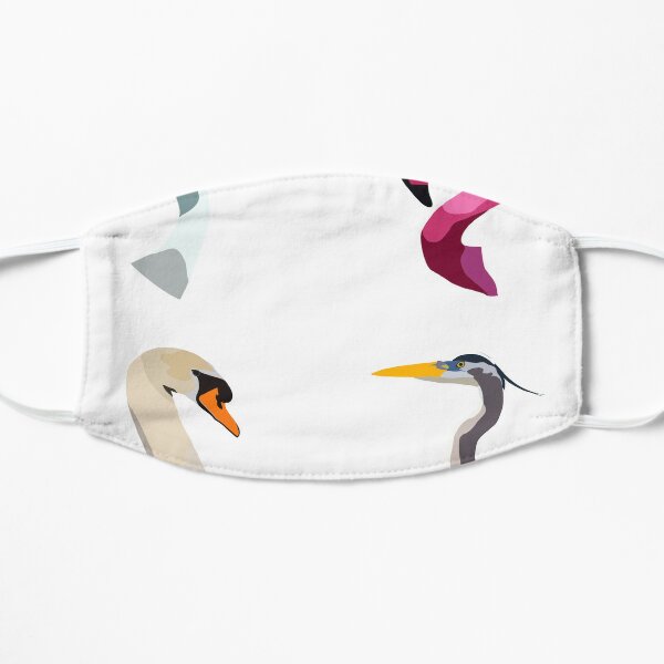 Long-Necked Bird Sticker Pack Flat Mask
