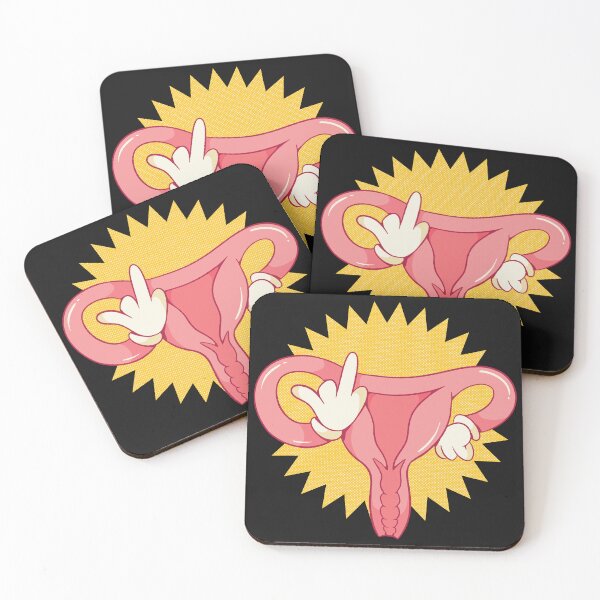 Item preview, Uterus Shows Middle Finger Feminist Feminism designed and sold by 1White-Rabbit.