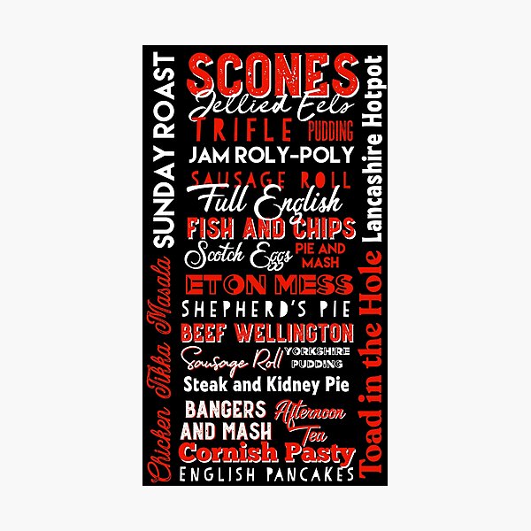 Item preview, English Food, Cuisine from England, Britain, British food, United Kingdom London Fish and Chips designed and sold by Art-and-Archaeo.