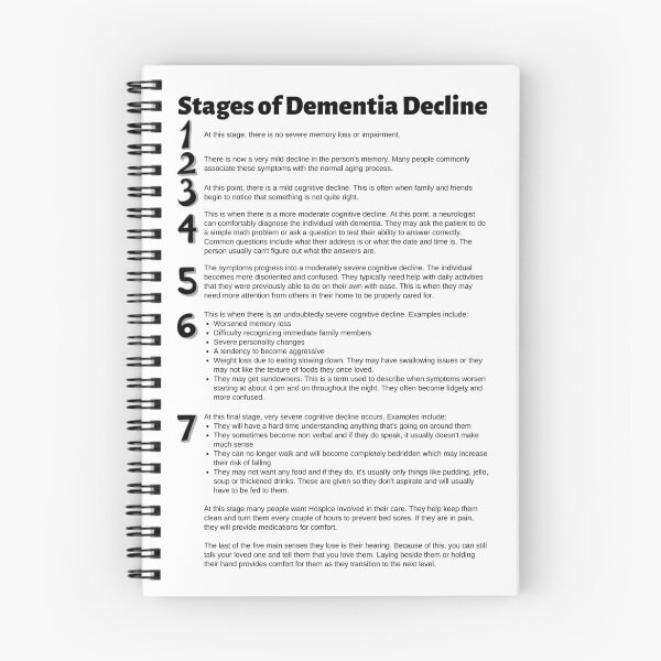 Item preview, The 7 Stages of Dementia Decline Infographic designed and sold by Caregiverology.