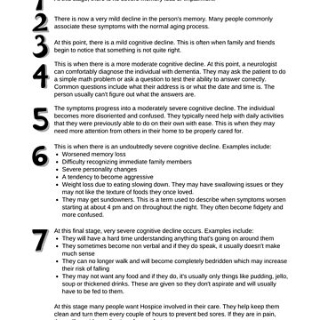 Artwork thumbnail, The 7 Stages of Dementia Decline Infographic by Caregiverology