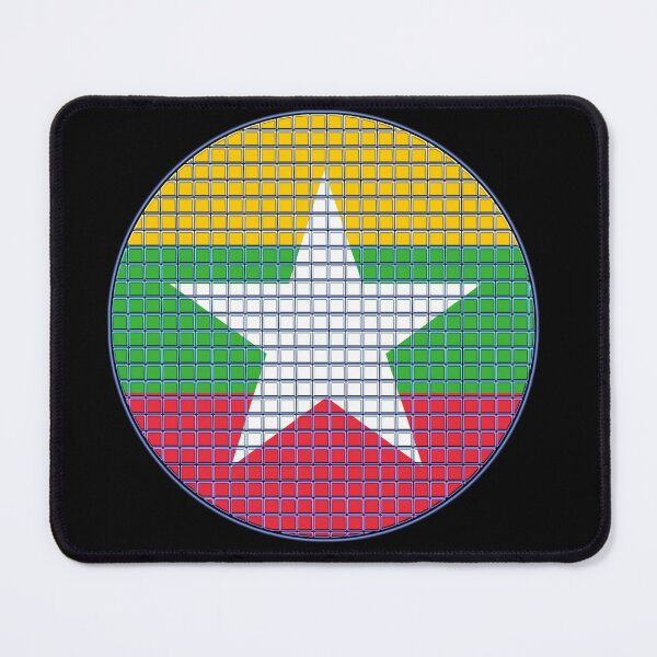 Item preview, Myanmar Flag Rounded - Squares Pixel designed and sold by MoonElite.