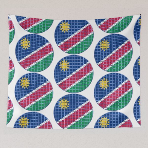 Item preview, Namibia Flag Rounded - Squares Pixel  designed and sold by MoonElite.