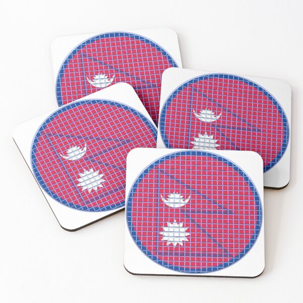 Item preview, Nepal Flag Rounded - Squares Pixel  designed and sold by MoonElite.