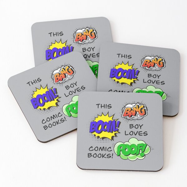 Item preview, This Boy Loves Comic Books! (on Grey) designed and sold by epinkb.