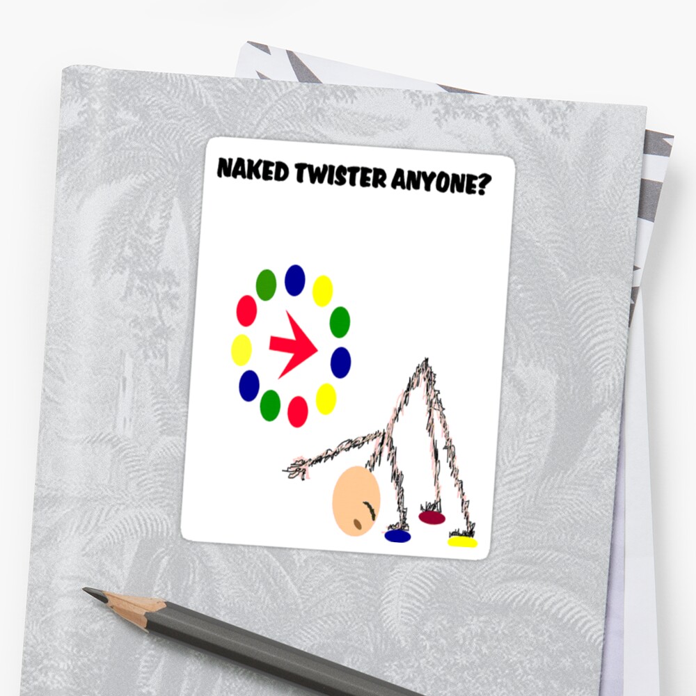 Naked Twister Stickers By Brad Hutchings Redbubble