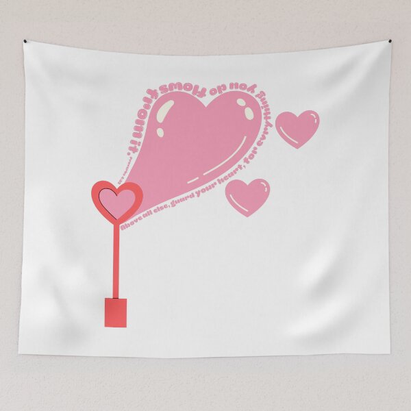 Item preview, Proverbs 4:23 Bible verse, Above all else, guard your heart, for everything you do flows from it, blowing bubbles, bubble hearts designed and sold by Emily Roberts.