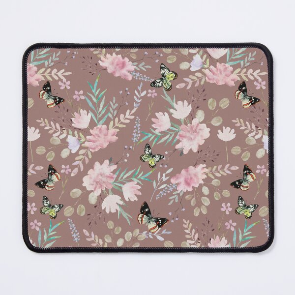 Item preview, Cute watercolor seamless pattern with pastel flowers, brown variation  designed and sold by Robusta87.