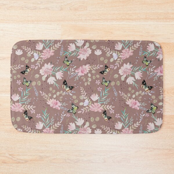 Item preview, Cute watercolor seamless pattern with pastel flowers, brown variation  designed and sold by Robusta87.