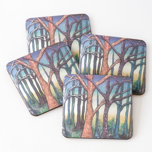 Item preview, Colorful trees designed and sold by lynettehulseart.