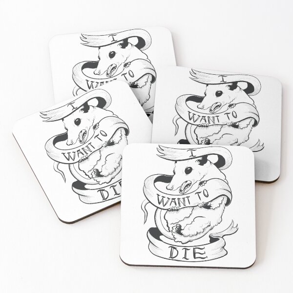Item preview, Opossum - I want to die designed and sold by Kedesart.