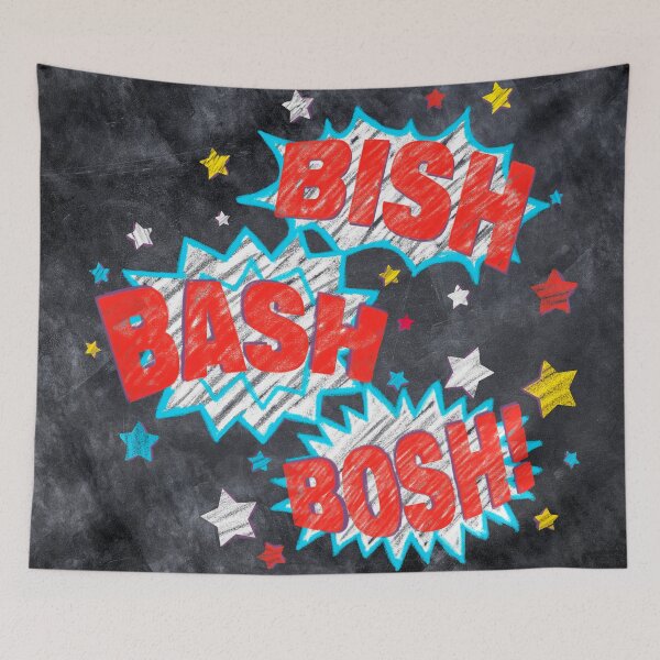 Item preview, Bish Bash Bosh - British Themed Chalkboard Art Design designed and sold by Mark Tisdale Art.