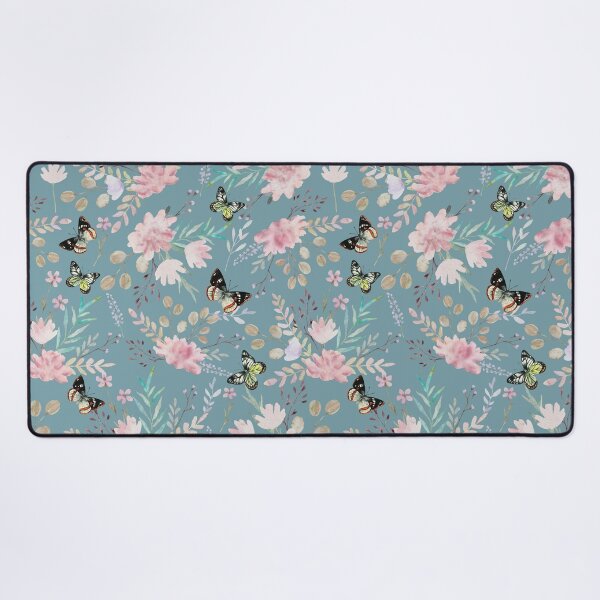 Item preview, Cute watercolor seamless pattern with pastel flowers, turquoise variation  designed and sold by Robusta87.