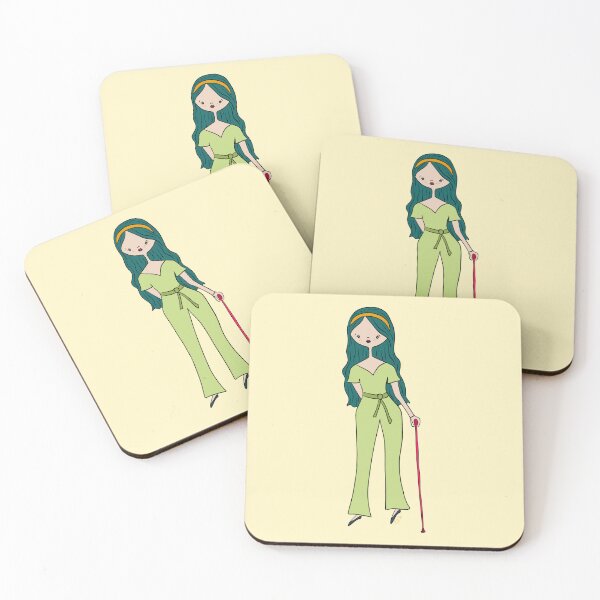 Item preview, Cute Girl With Cane (yellow) designed and sold by misslovelymess.