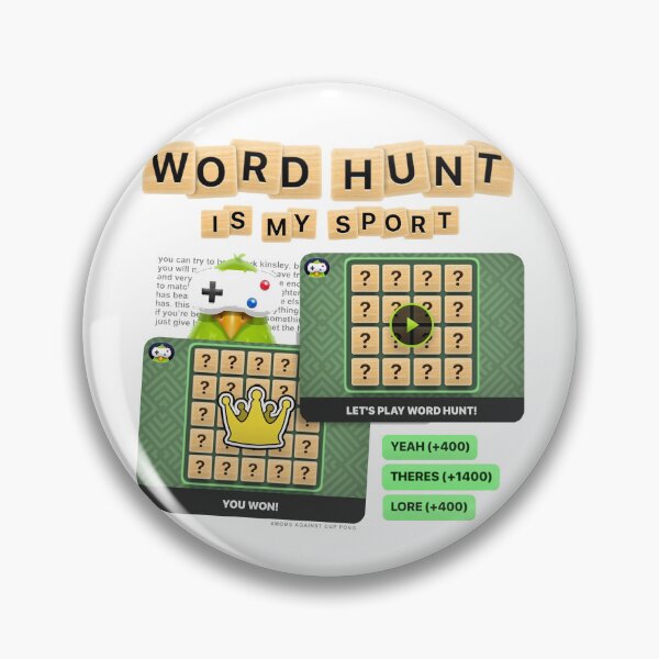 Item preview, Word Hunt designed and sold by GamePigeonFan.
