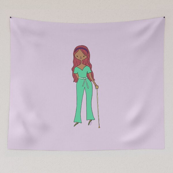 Item preview, Cute Girl With Cane (purple) designed and sold by misslovelymess.