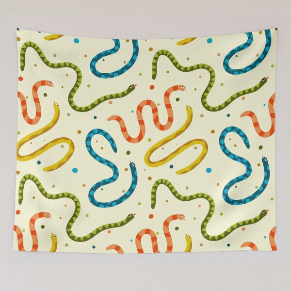 Item preview, Funky Colorful Snakes Pattern Retro designed and sold by trajeado14.
