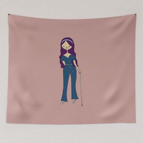 Item preview, Cute Girl With Cane (pink) designed and sold by misslovelymess.