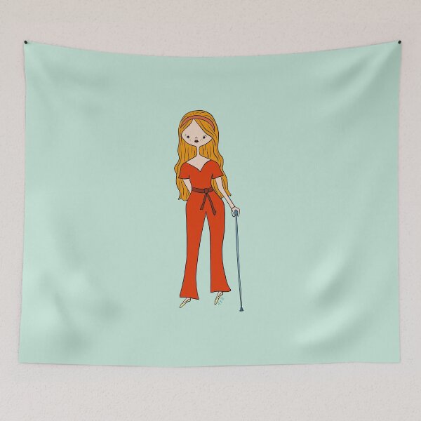 Item preview, Cute Girl With Cane (mint) designed and sold by misslovelymess.
