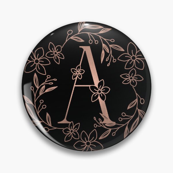 Item preview, Cute Rose Gold Floral Monogram A designed and sold by ModernStyleBoho.